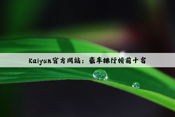 Kaiyun官方网站：豪车排行榜前十名