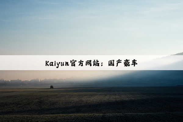 Kaiyun官方网站：国产豪车